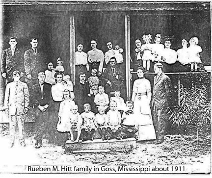 Rueben M. Hitt famly about 1911